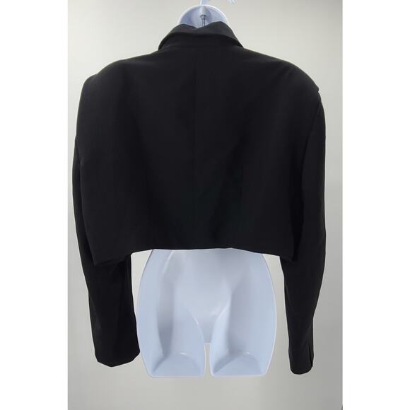 Belluci ladies cropped blazer/jacket Black Sz XL Acubi Preppy chic office siren - Picture 4 of 10